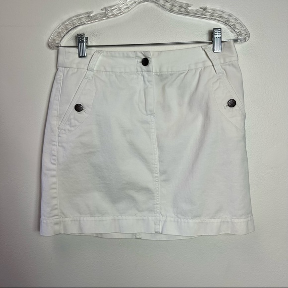 J. Crew Dresses & Skirts - J. CREW CHINO CLASSIC WHITE COTTON MINI SKIRT SIZE 2